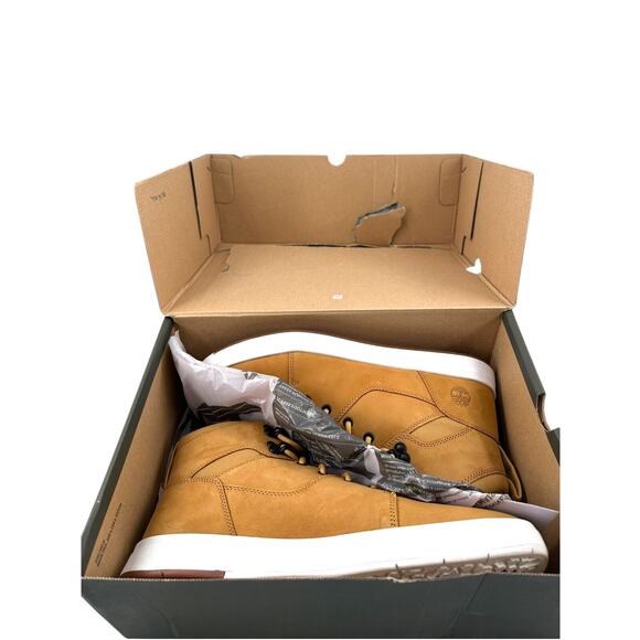 NWB Timberland ReBOTL Davis Square Waterproof Wheat Leather Chukka Boots Sz 12 - Picture 5 of 13